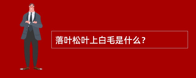 落叶松叶上白毛是什么？