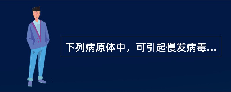下列病原体中，可引起慢发病毒感染的是()