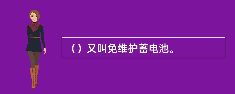 （）又叫免维护蓄电池。