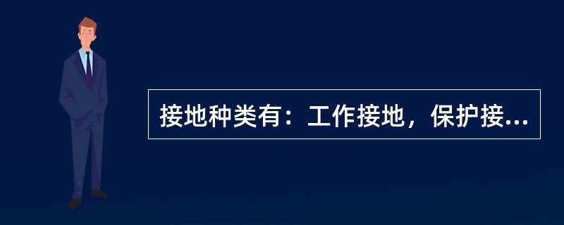 接地种类有：工作接地，保护接地，（）接零，（）接地。