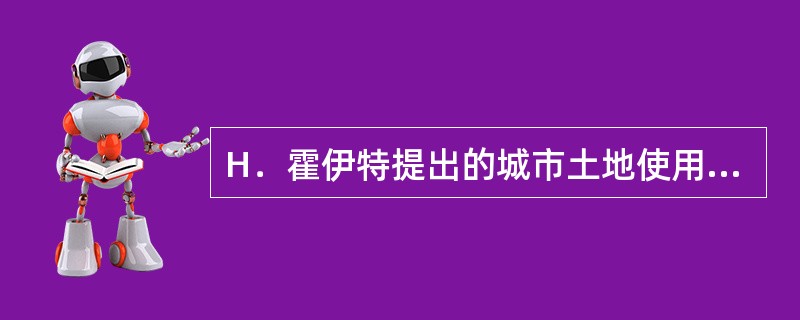 H．霍伊特提出的城市土地使用模式是（）。