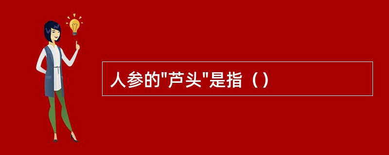 人参的"芦头"是指（）