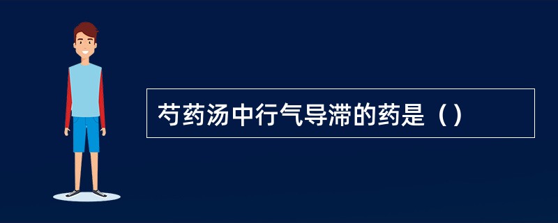 芍药汤中行气导滞的药是（）