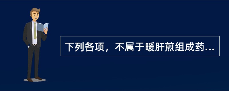 下列各项，不属于暖肝煎组成药物的是（）