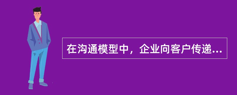 在沟通模型中，企业向客户传递信息的形式有哪两种？