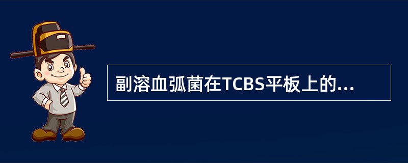 副溶血弧菌在TCBS平板上的菌落为()