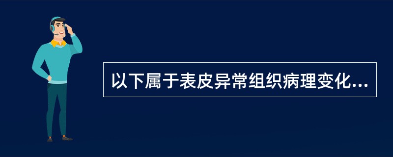 以下属于表皮异常组织病理变化的有（）