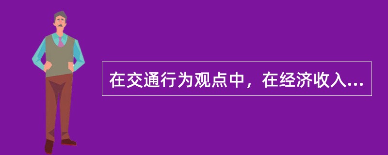 在交通行为观点中，在经济收入提高后，快速性的要求更优先于经济性的要求，最优道路是