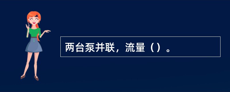 两台泵并联，流量（）。