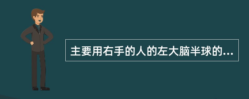 主要用右手的人的左大脑半球的主要功能除外（）