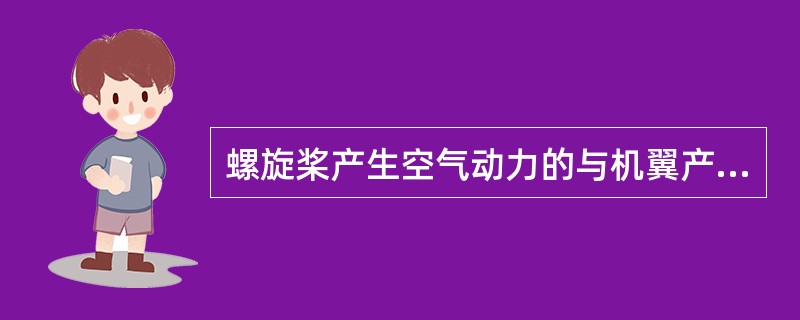 螺旋桨产生空气动力的与机翼产生空气动力的原理（）。所不同的是：前者与空气的相（）