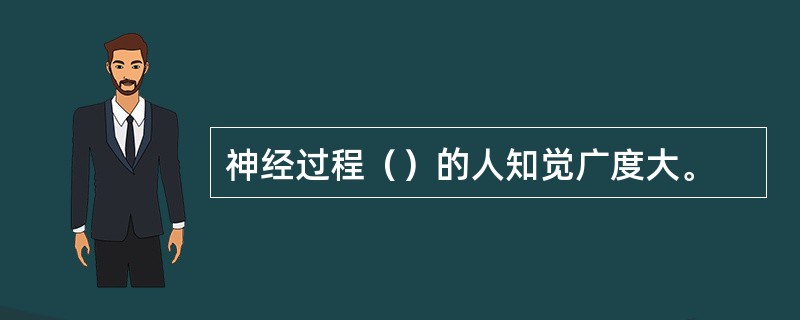 神经过程（）的人知觉广度大。