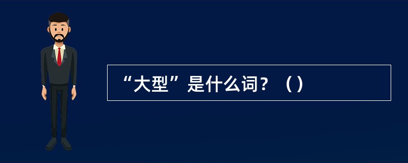 “大型”是什么词？（）