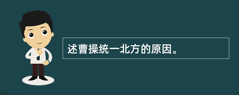 述曹操统一北方的原因。