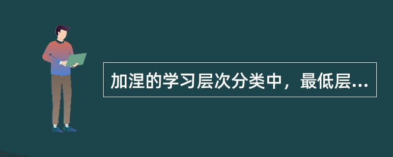 加涅的学习层次分类中，最低层次的学习是（）