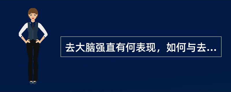 去大脑强直有何表现，如何与去皮层强直鉴别?