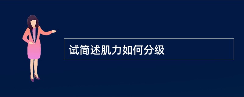 试简述肌力如何分级