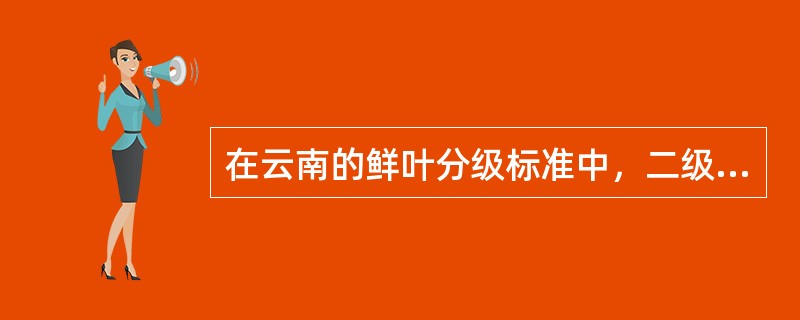 在云南的鲜叶分级标准中，二级鲜叶的标准是：从对夹叶、单叶比例看，细嫩对夹叶、单片