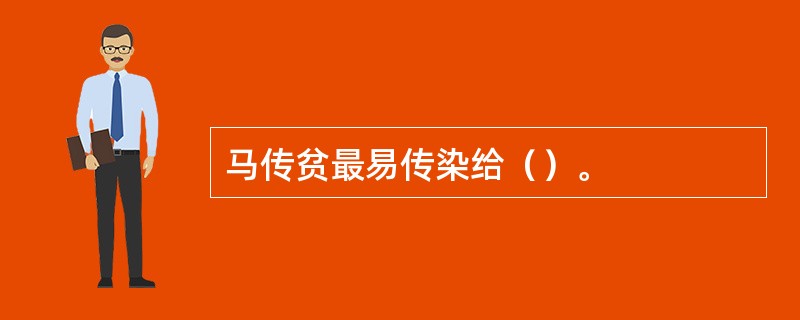 马传贫最易传染给（）。