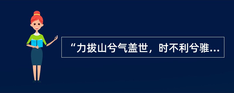 “力拔山兮气盖世，时不利兮骓不逝……”是指楚霸王（）。