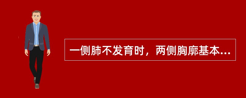 一侧肺不发育时，两侧胸廓基本对称，因为_____________________