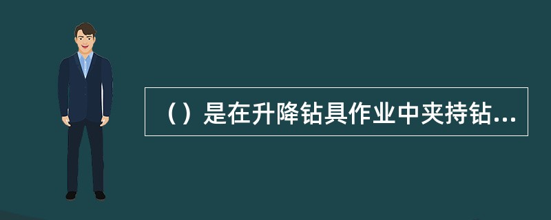 （）是在升降钻具作业中夹持钻杆锁接头，用以起下钻具的工具。