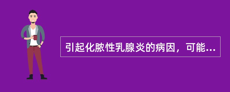 引起化脓性乳腺炎的病因，可能为（）