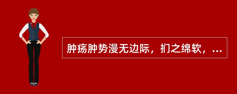 肿疡肿势漫无边际，扪之绵软，或有捻发感，多为（）