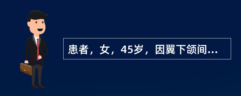 患者，女，45岁，因翼下颌间隙肿胀，需行翼下颌间隙内切口引流，下列解剖标志中，哪