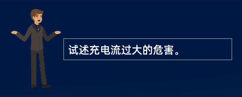 试述充电流过大的危害。