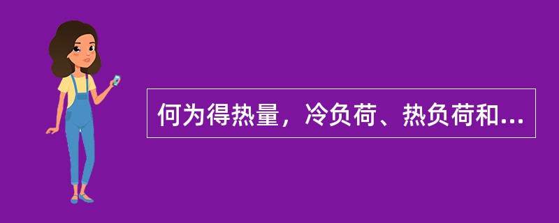 何为得热量，冷负荷、热负荷和湿负荷，得热量与冷负荷之间的关系如何？