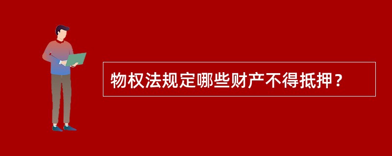 物权法规定哪些财产不得抵押？