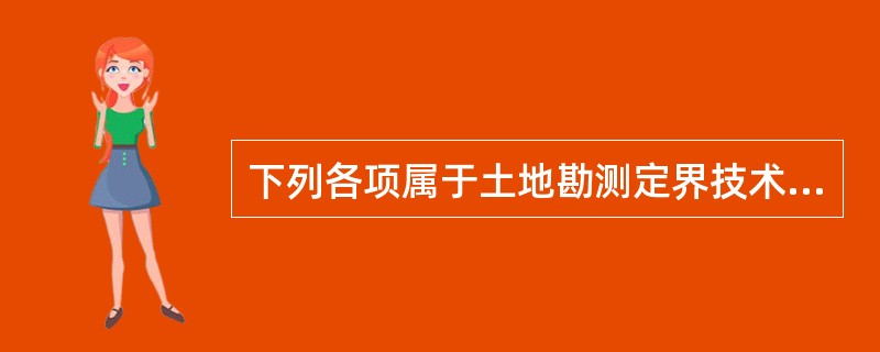 下列各项属于土地勘测定界技术依据的是（）。