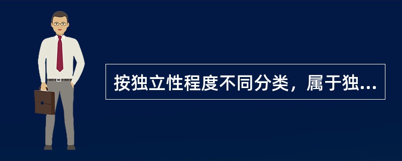 按独立性程度不同分类，属于独立性较小模式的是（）。