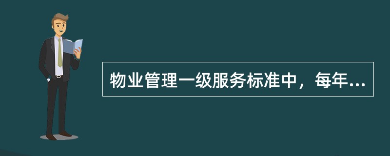 物业管理一级服务标准中，每年至少1次征询业主对物业服务的意见，满意率在（）以上。