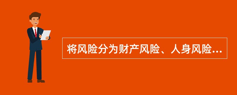 将风险分为财产风险、人身风险、责任风险和信用风险的分类标准是()。