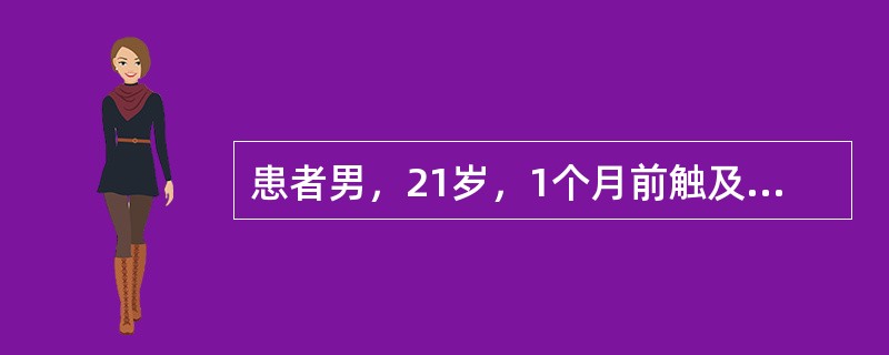 患者男，21岁，1个月前触及颈部淋巴结肿大，现有上腔静脉综合征，结合胸片，最可能