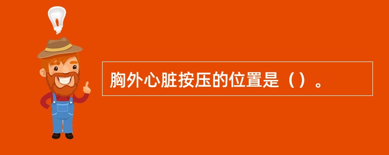 胸外心脏按压的位置是（）。