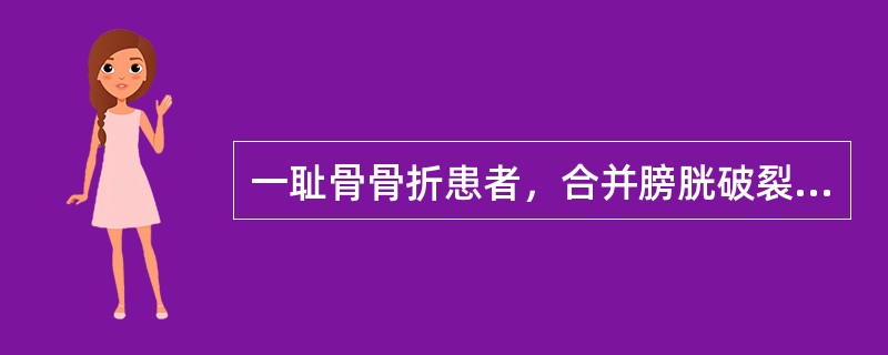 一耻骨骨折患者，合并膀胱破裂，检查所见耻骨骨折轻度移位，骨折分类应属