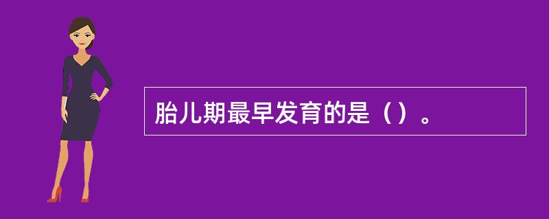 胎儿期最早发育的是（）。