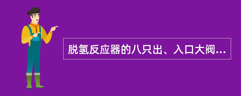 脱氢反应器的八只出、入口大阀，可以在全部打开状态但不能在全部关闭的状态。