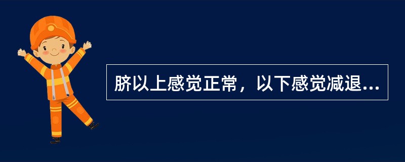 脐以上感觉正常，以下感觉减退或消失，其感觉神经平面为（）