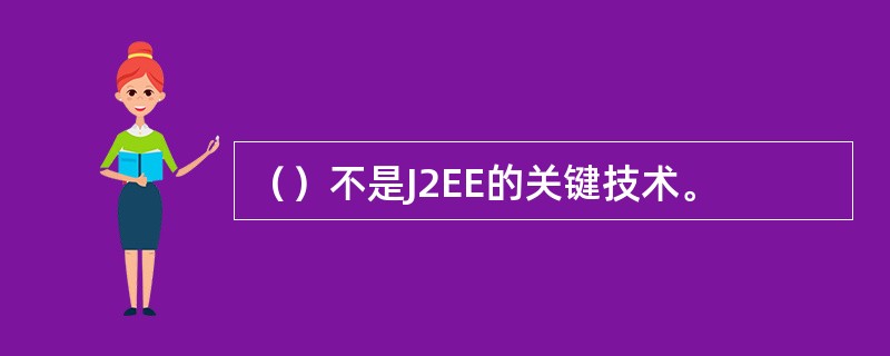 （）不是J2EE的关键技术。