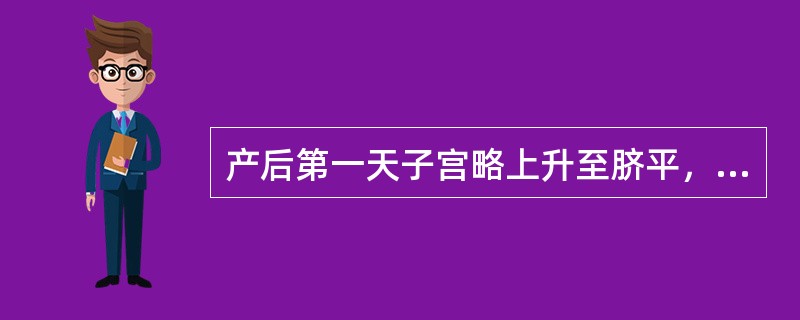 产后第一天子宫略上升至脐平，以后每日下降（），产后10日左右降至骨盆腔。