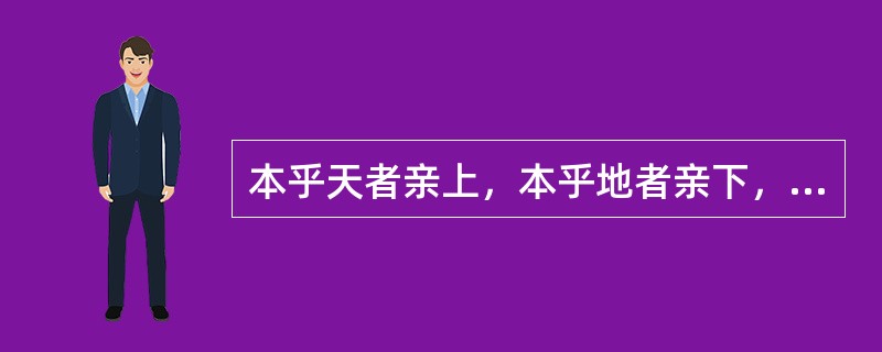 本乎天者亲上，本乎地者亲下，说明了阴阳学说的哪种关系？（）