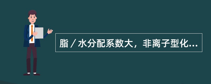 脂／水分配系数大，非离子型化合物通过生物膜的方式（）。