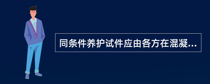 同条件养护试件应由各方在混凝土（）见证取样。