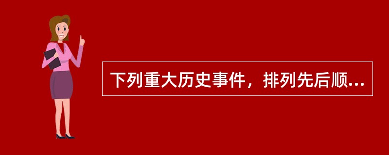 下列重大历史事件，排列先后顺序正确的是（）。①提出过渡时期总路线②中共八大召开③