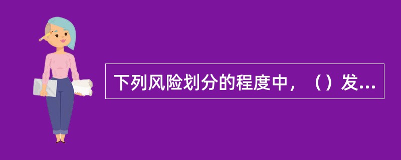 下列风险划分的程度中，（）发生的可能性大，风险造成的损失大，将使项目由可行转变为