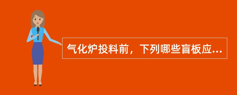 气化炉投料前，下列哪些盲板应处于通位（）